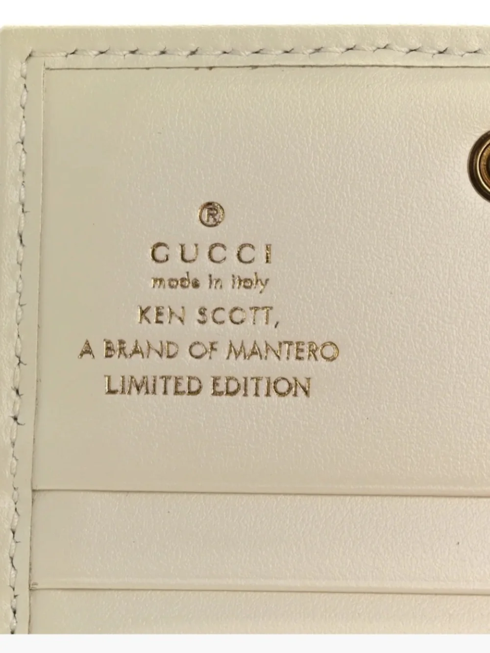 GUCCI X KEN SCOTT Calfskin Matelasse Floral Print GG Marmont Card Case Wallet